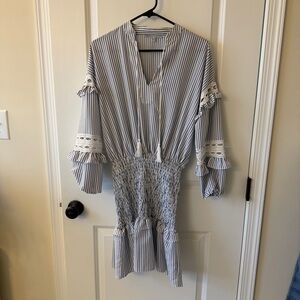 Madison Marcus Navy and White Striped Dress